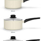 Swan Townhouse 3 Piece Sauce Pan Set Cream