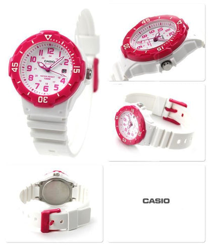 Casio Ladies Sports Dated Quartz Analogue Resin Rubber Strap Watch - LRW-200H Available Multiple Colour