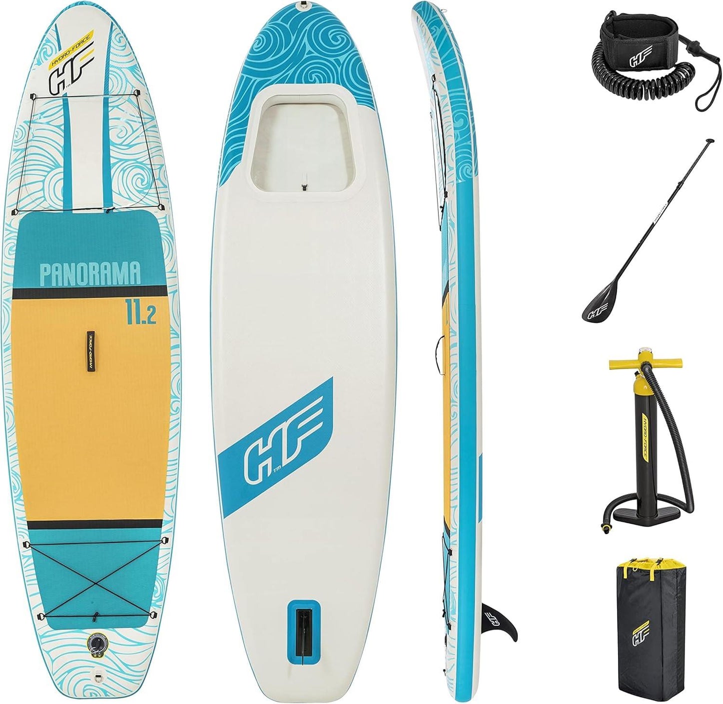Bestway 11ft 2" Hydro-Force Panorama Inflatable Paddle Board SUP Set