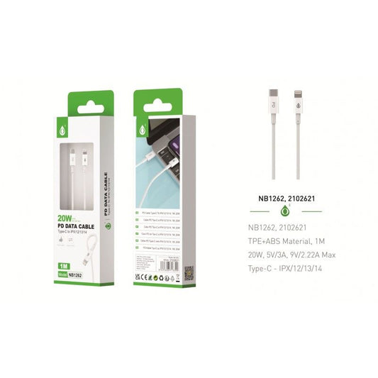 MTK PD Data Cable Type-C to IPX/12/13/14 20W 1m Length