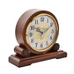 Walnut Westminster Chime Mantel Clock - Barrel shape Arabic Dial