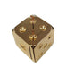Miniature Clock Gold Plated Dice with photo frame Solid Brass IMP71 - CLEARANCE NEEDS RE-BATTERY