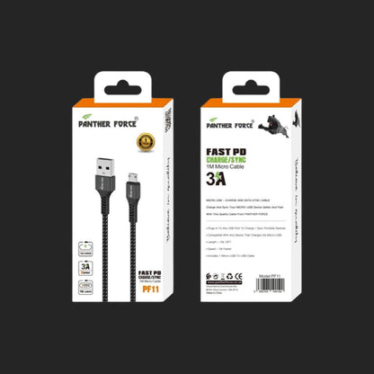 Panther Force 3A 1M Cable for Micro - Fast Charging and Data Transfer