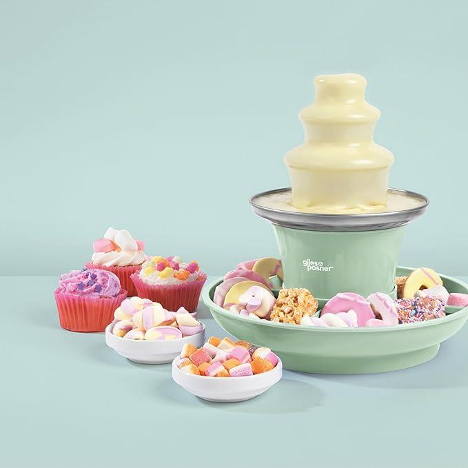 Giles & Posner Mini Chocolate Fountain – Electric 3 -Tier One Size, Green