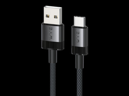 WYE 60W Braided Fast Charge/Sync A-C Cable 3m Black/White