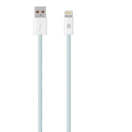 WYEFLOW Braided USB-A to 8-Pin Data Cable 1m - Blue