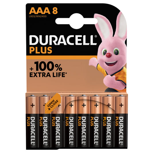 Duracell Batteries AAA 8pc Pack of 10