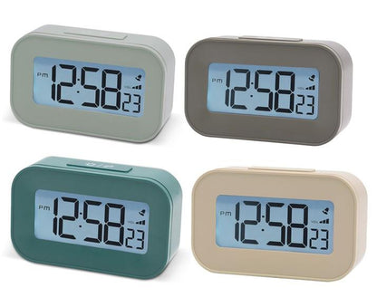 Acctim Kyle Digital Alarm Clock, LCD Digital Display with White Backlight, Snooze & Volume Control Available Multiple Colour