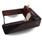 Miniature Clock With Brown Notepad Holder Solid wood IMP201 - CLEARANCE NEEDS RE-BATTERY