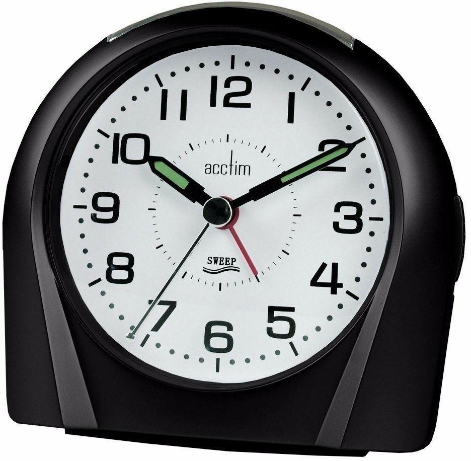 Acctim Europa Analogue Bedside Desk Silent Sweeper Alarm Clock 1411 Available Multiple Colour