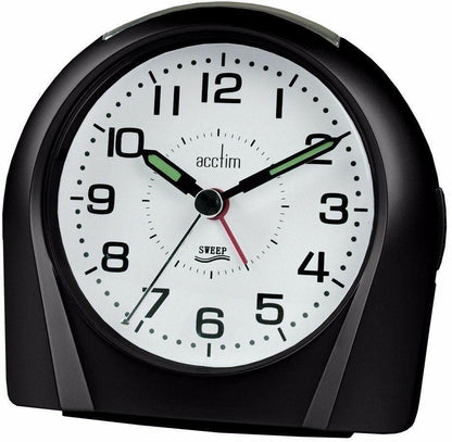 Acctim Europa Analogue Bedside Desk Silent Sweeper Alarm Clock 1411 Available Multiple Colour