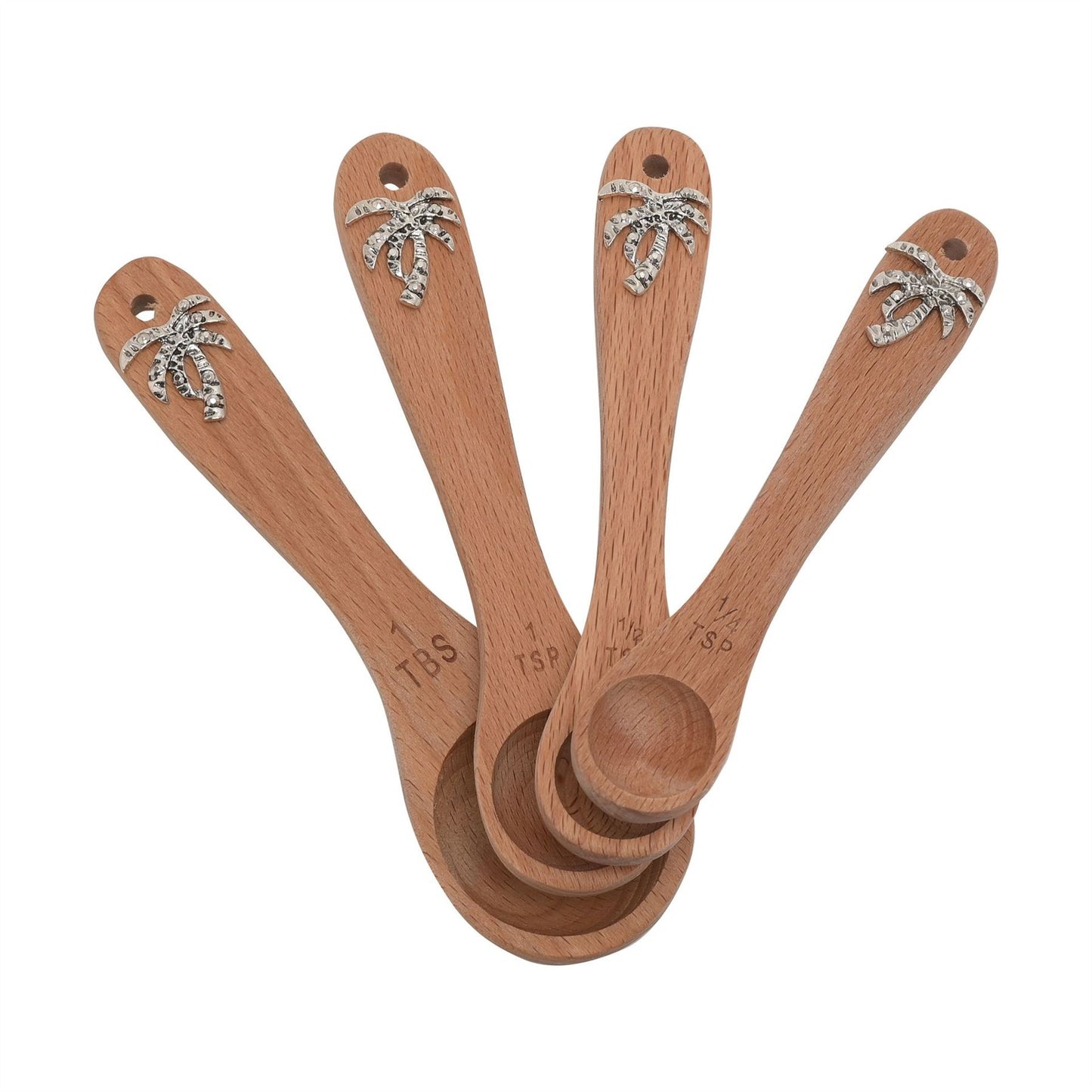 Hestia Set of 4 Measuring Spoons Palm Tree