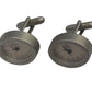 Miniature Clock Silver Plated Metal Cufflinks Solid Brass IMP413S - CLEARANCE NEEDS RE-BATTERY