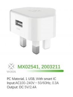 Woox UK Home Charger Type-C, USB, Lightning, Car charger with and without cable 20w