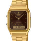 Casio Mens/Ladies Classic Analouge & Digital Dial Gold Bracelet Watch AQ-230GA Available Multiple Clour