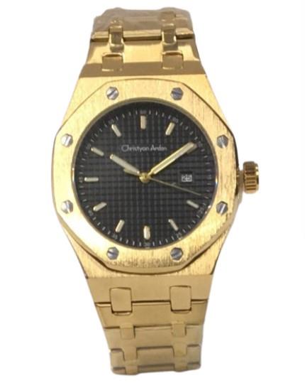 Christyan Arden Mens Fashion Octagon Dated Dial Analogue Bracelet Strap Watch Available Multi Color (NY London)