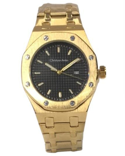 Christyan Arden Mens Fashion Octagon Dated Dial Analogue Bracelet Strap Watch Available Multi Color (NY London)