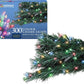 300 LED Multi Coloured Chaser Christmas Lights - 20.9metres 8 Light Modes