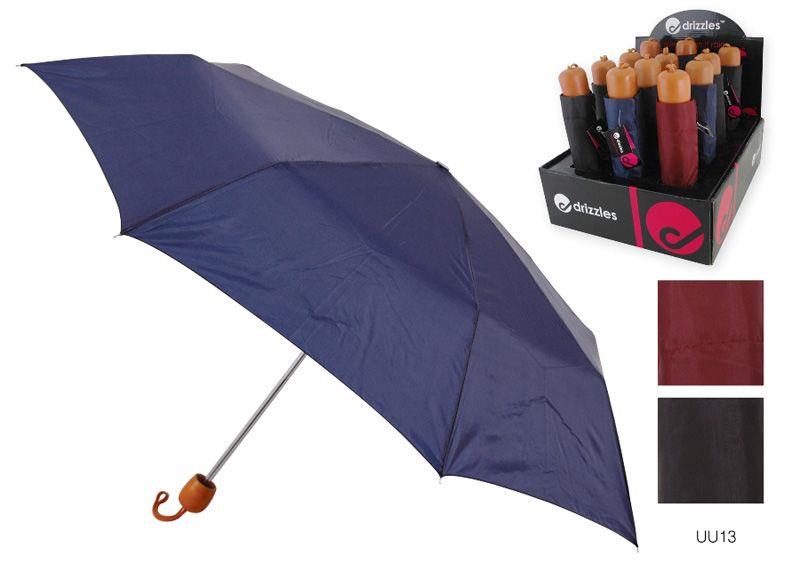 Drizzles Deluxe Super Mini Plain Umbrella (BOX OF 12) UU0013