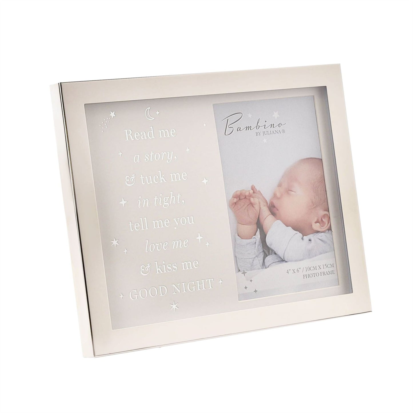 Bambino Metal Plated Read Me A Story Photo Frame 4" x 6"