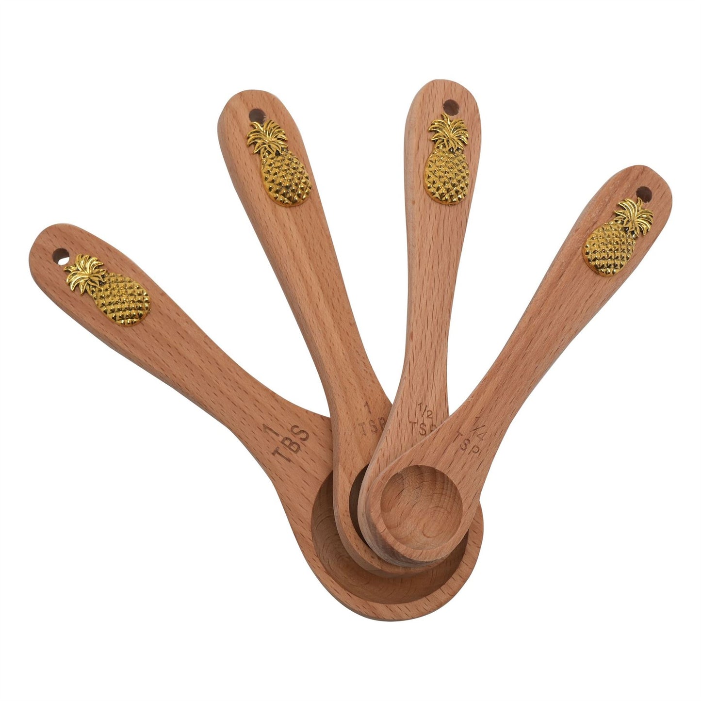 Hestia Set of 4 Measuring Spoons Pineapple