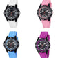 Henley Ladies Round Matt black sports dial Silicone Strap Watch H06182 Available Multiple Colour