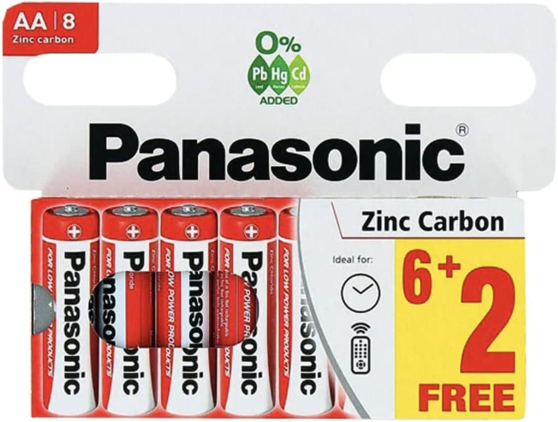 Panasonic AA 8PK Zinc Battery