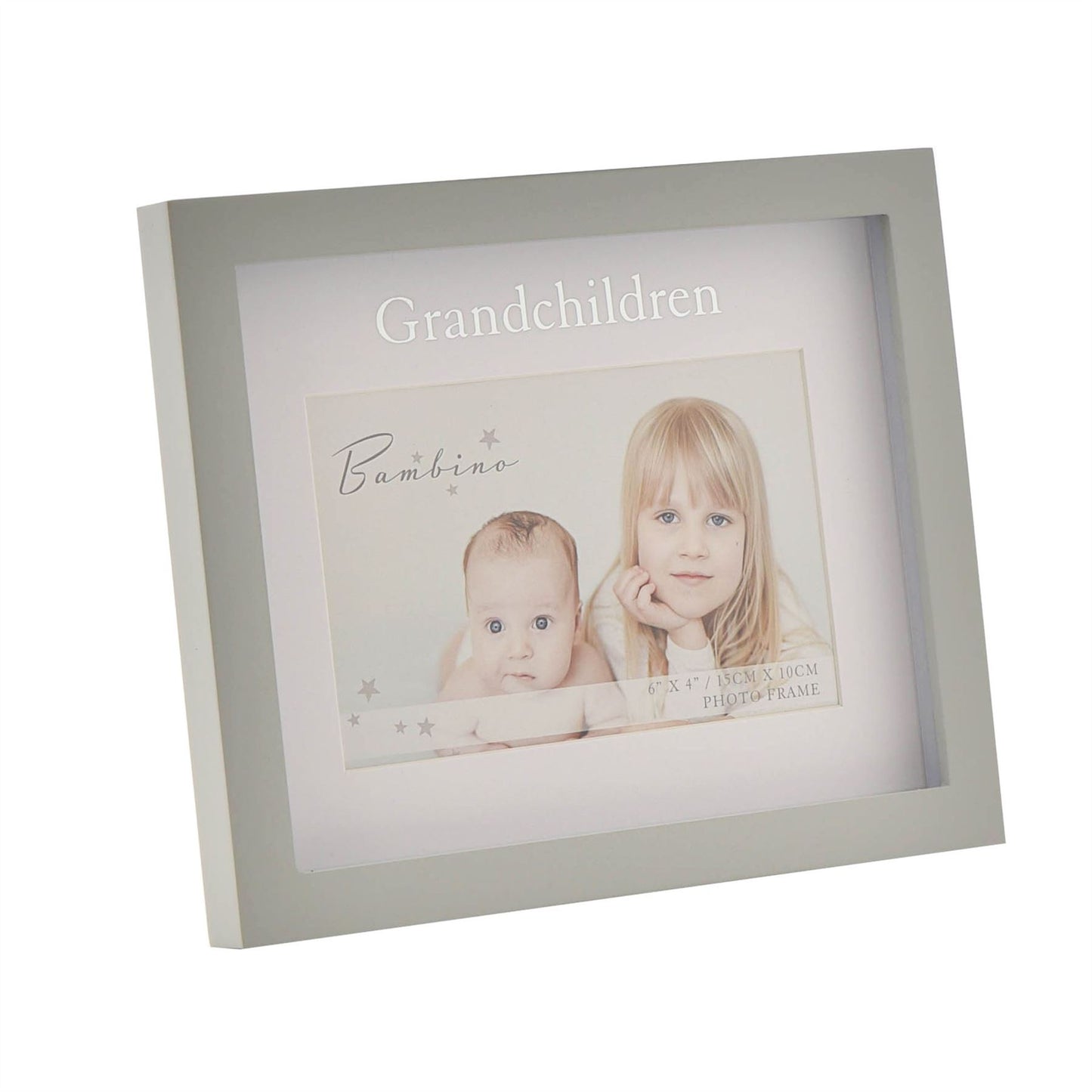 Bambino Grandchildren Frame 6" x 4" in Lidded Gift Box