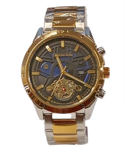 Christyan Arden Mens Dated Dial Analogue Metal Bracelet Strap Watch Multiple colours available