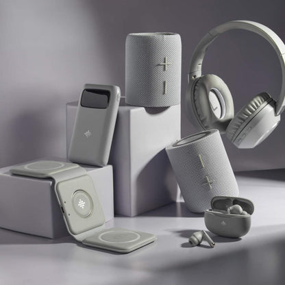 Intempo Aria Duo Speaker – Magnetic Portable Speakers, Bluetooth - Grey