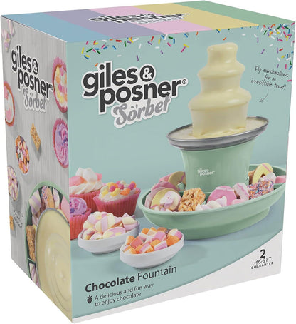 Giles & Posner Mini Chocolate Fountain – Electric 3 -Tier One Size, Green