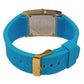 Clasico Ladies Water Resistant Bling Big Square Dial Rubber Strap WatcH  Available Multiple colour