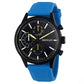 Henley Mens Fashion Multi Eye Black Dial With Sports Large Silicone Strap Watch H02222 Available Multiple Colour