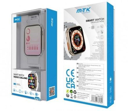 M.TK Blue tooth voice calling, Touch Screen with IP65 Splash waterproof Smart Watch Available Multiple Color