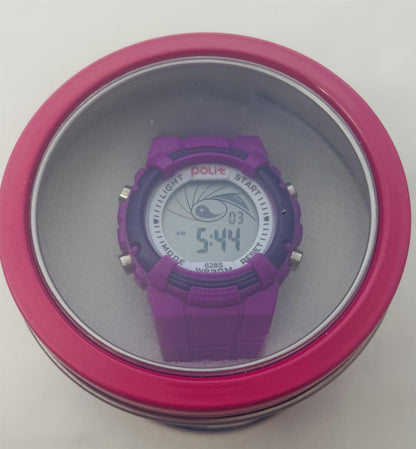 POLIT Childrens Disco Boys & Girls Digital watch in Tin, assorted stlyes and colours CW-0025 Box Of 12