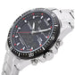 Lorus Mens Chronograph Day Date Black Dial Silver Stainless Steel Bracelet Watch RW635AX5