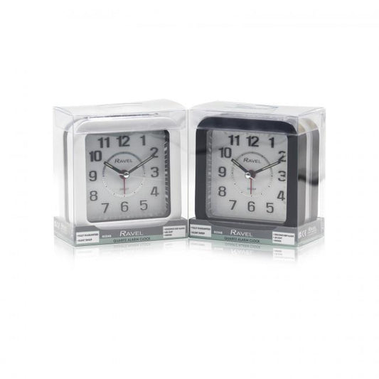 Ravel Square Mid Sized LED Quartz Alarm Clock RC048 Available Multiple Colour