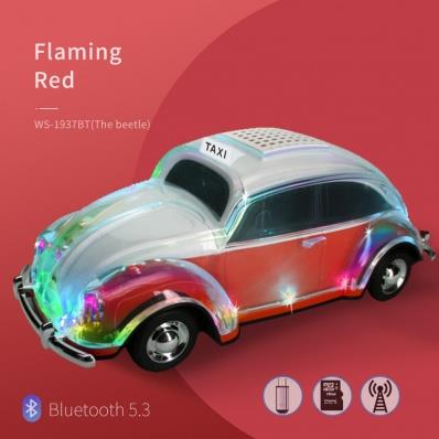 WSTER Beetle with Lamp Car Speaker with Bluetooth & FM Radio