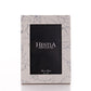 Hestia Black & White Stone Finish Photo Frame 4" x 6"