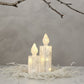 Silver Forest Scene Small LED Glass Candle Light