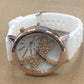 Ladies Fashion Butterfly Bling Dial with Rubber Strap Watch - CLEARANCE NEEDS RE-BATTERY Available Multiple Color