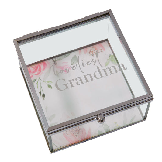 Sophia Glass Trinket Box - Loveliest Grandma