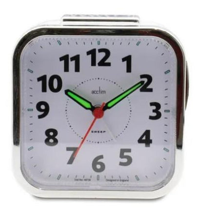 Acctim Otis Analogue Sweep Bell Alarm Clock Available Multiple Color