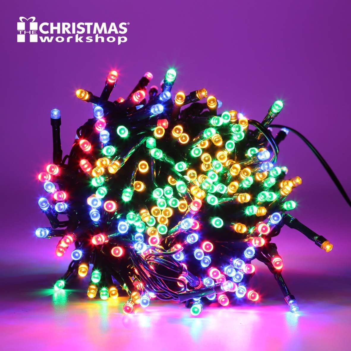 300 LED Multi Coloured Chaser Christmas Lights - 20.9metres 8 Light Modes