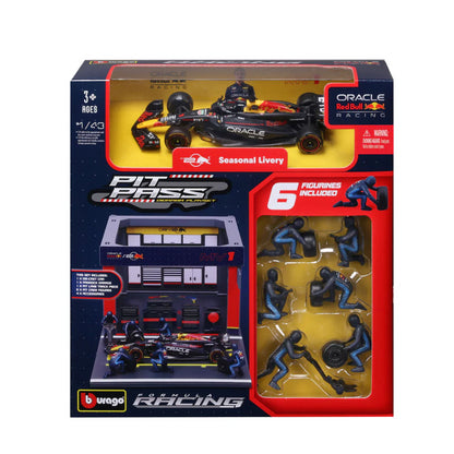 1:43 F1 RED BULL RACING RB20 2024 PIT PASS DIORAMA VERSTAPPEN