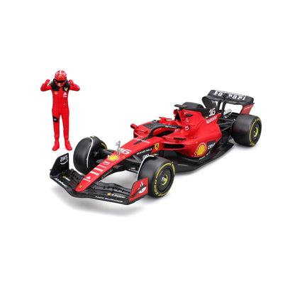 F1 FERRARI SF-23 2023 WITH DRIVER FIGURE LECELERC 1:24