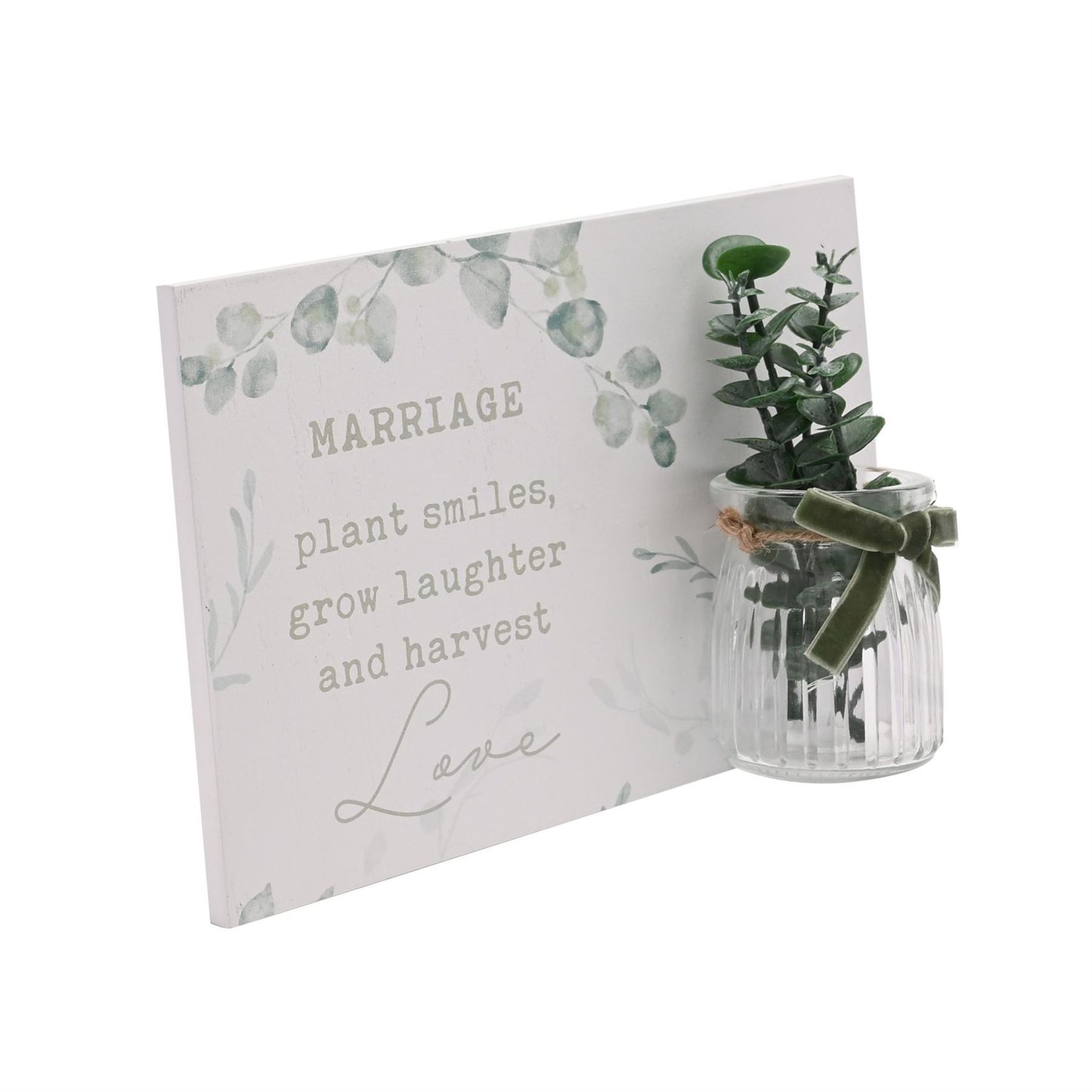 Love Story 'Marriage' Jar Plaque