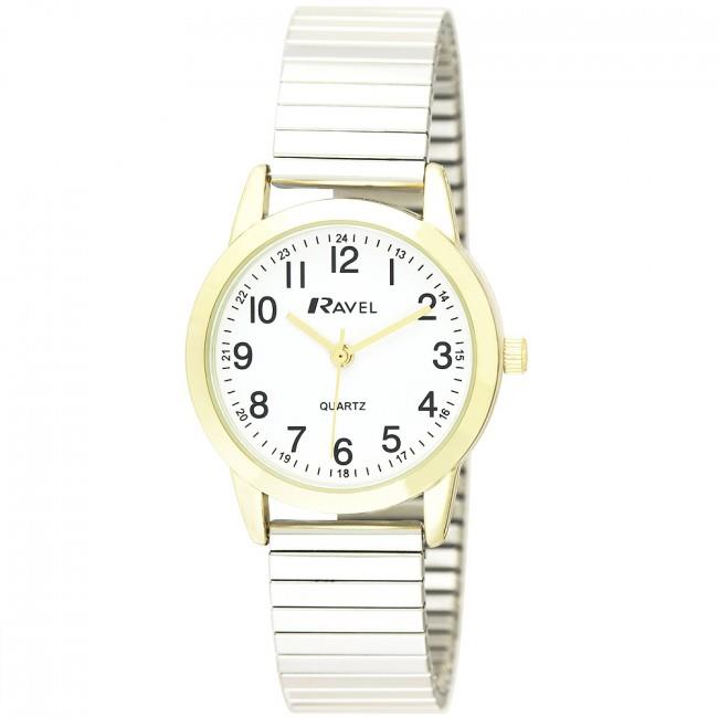 Ravel Ladies Bold Number Dial Expander Bracelet Watch R0232L