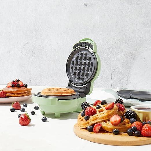 Giles & Posner 3 in 1 Mini-Bites Maker - Non-Stick Cooking Plates, Doughnut, Waffle, and Pancake Maker