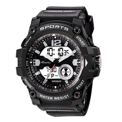 Ravel Mens Boys Ana-Digi Dual time 5ATM Sports Watch RDT.2 Available Multiple Colour